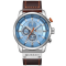 Curren 8291 Silver / Light Blue Luxury Brand Men Watch  Chronograph