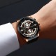 Curren 8360 Gold / Black Men Watch Chronograph With Bracelet Made of Stainless Steel