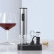 Electric Wine Corkscrew With Base and 3 Accessories Silver