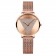 Hannah Martin 1332 Women Watch Pink / Gold With Bracelet Made Of Stainless Steel